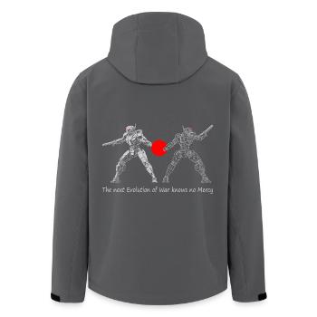 Ai Combat Robot - Men’s Recycled Softshell Jacket by Stanley/Stella - anthracite - Back - AI Model Male 185 light (185cm)