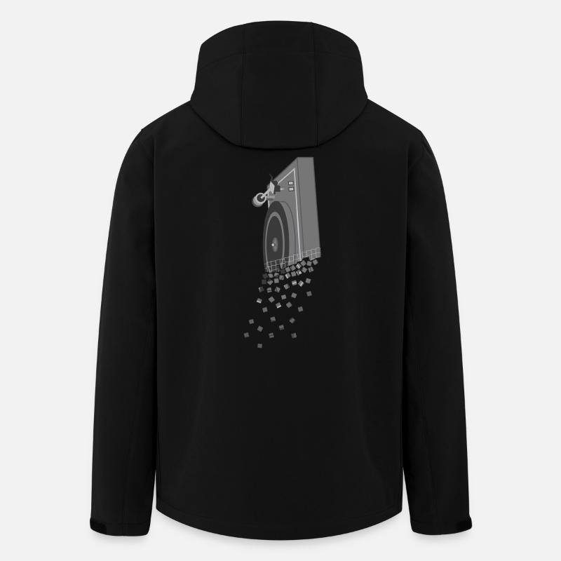 Plattenspieler - Recycelte Männer Softshell-Jacke von Stanley/Stella - Schwarz