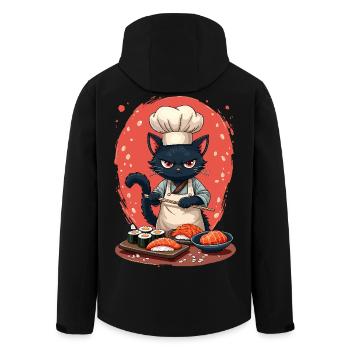 Sushi Chef Chat - Veste softshell homme en polyester recyclé Stanley/Stella - noir - Dos - AI Model Male 185 light (185cm)
