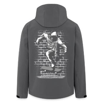 Skate | Skater | Skateboard | Patinage - Veste softshell homme en polyester recyclé Stanley/Stella - charbon - Dos - AI Model Male 185 light (185cm)