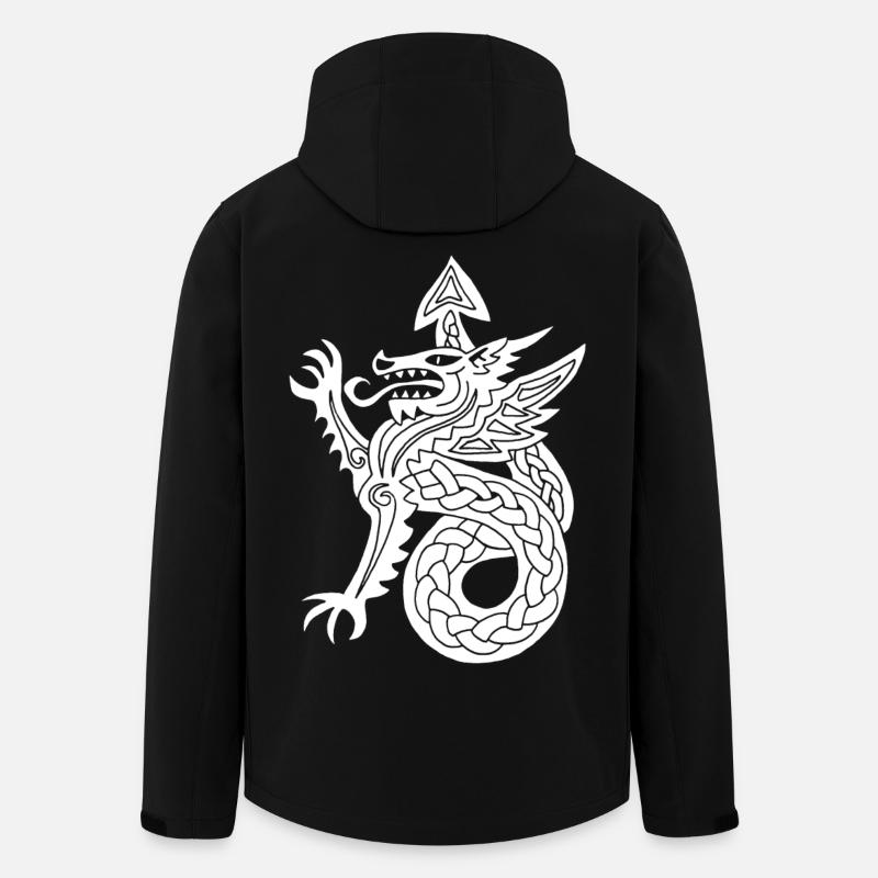 Dragon blanc - Veste softshell homme en polyester recyclé Stanley/Stella - noir