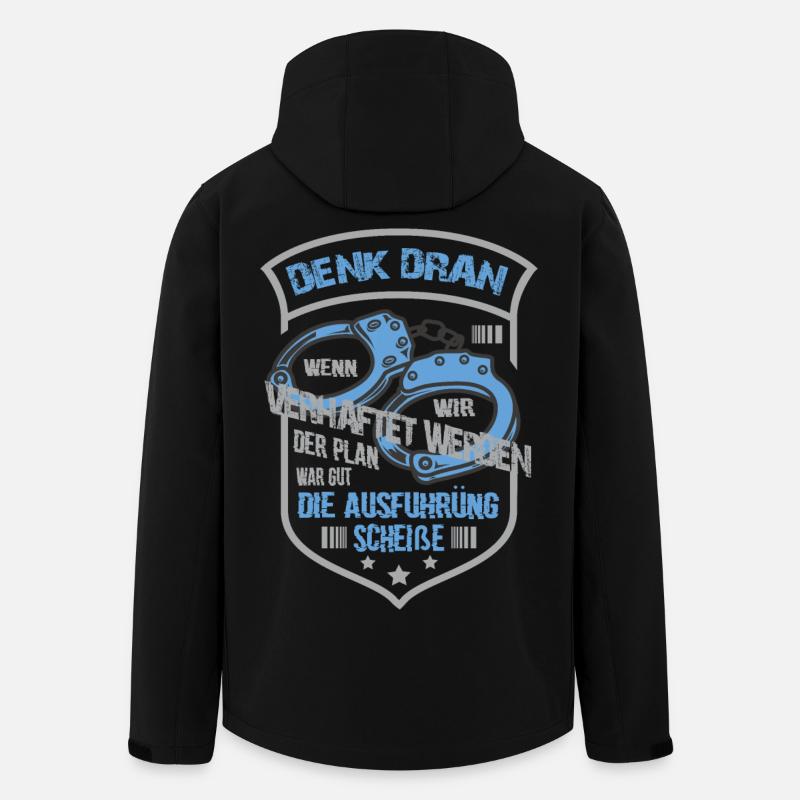 Lustige Gauner Spruch - Recycelte Männer Softshell-Jacke von Stanley/Stella - Schwarz