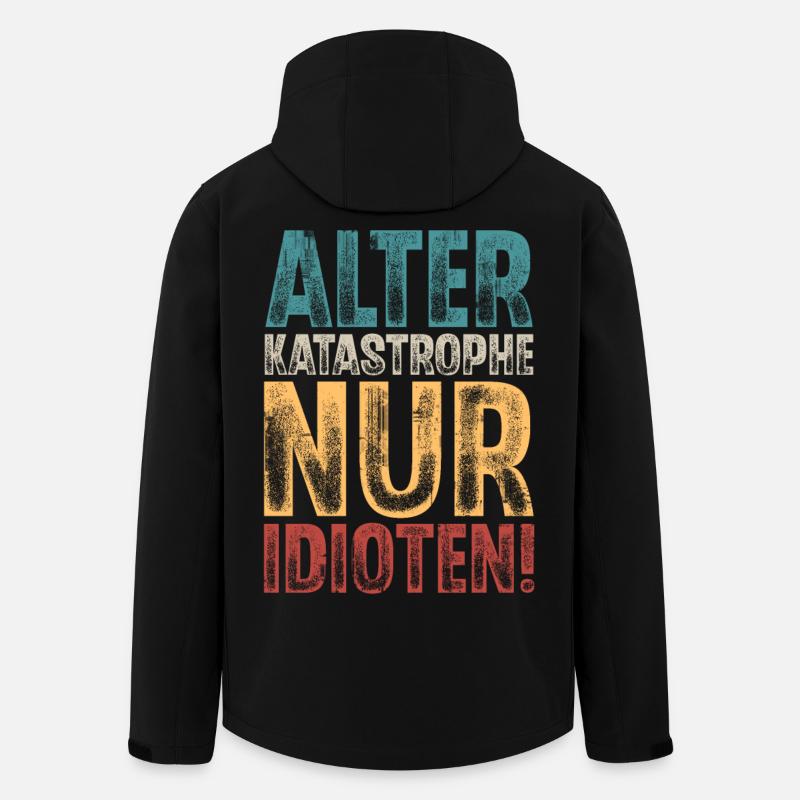 Alter Katastrophe Nur Idioten - Recycelte Männer Softshell-Jacke von Stanley/Stella - Schwarz