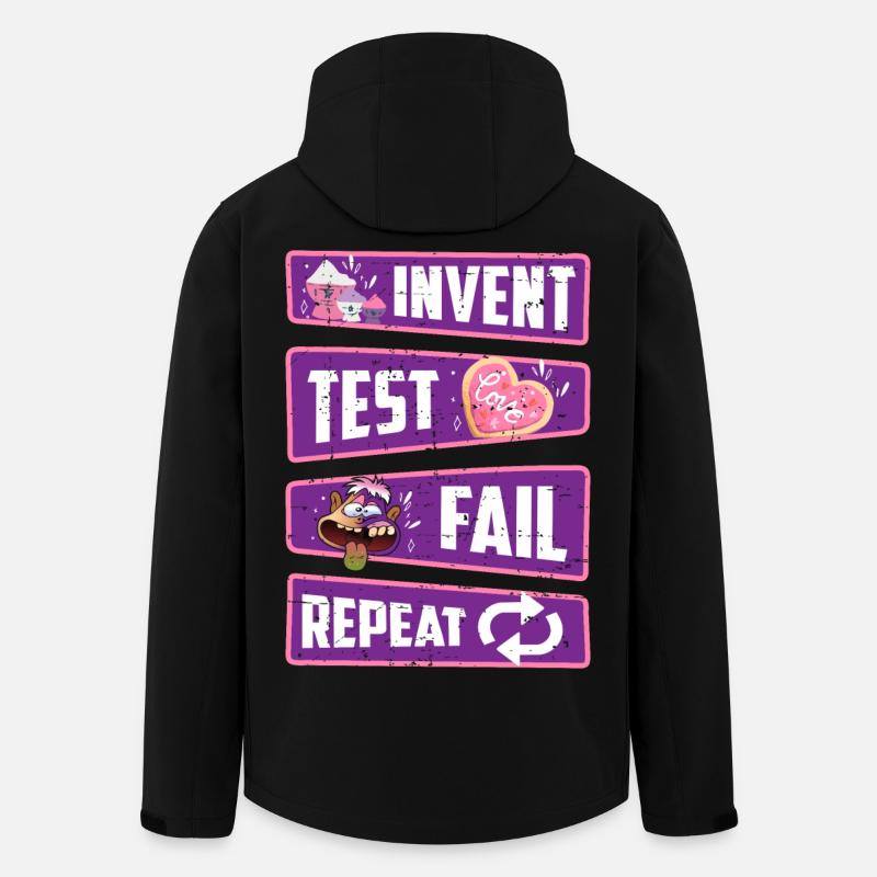 Invent, test, fail, repeat - Men’s Recycled Softshell Jacket by Stanley/Stella - black