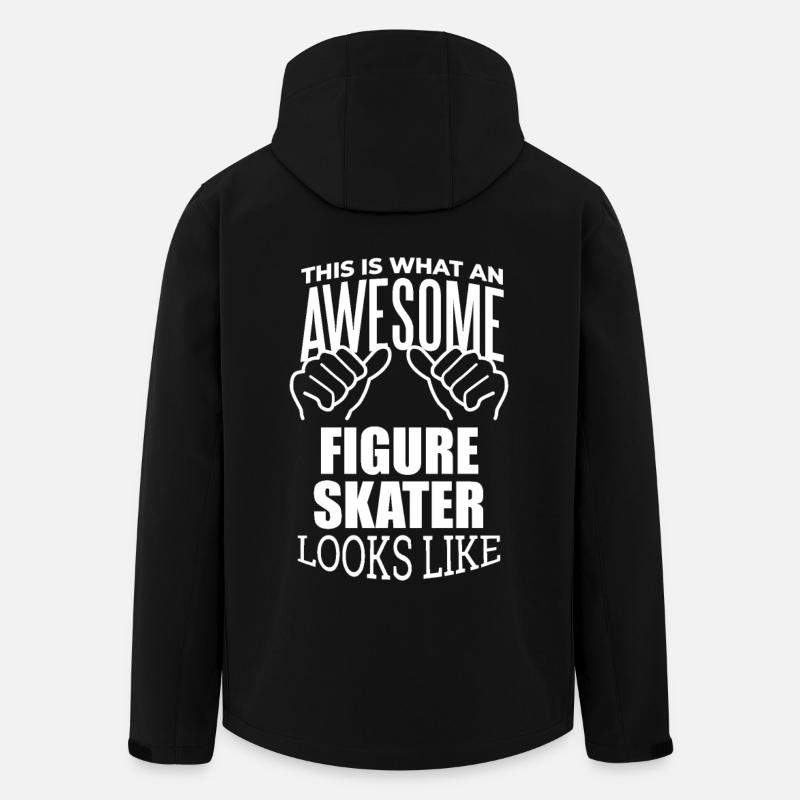 Patinage artistique - Veste softshell homme en polyester recyclé Stanley/Stella - noir