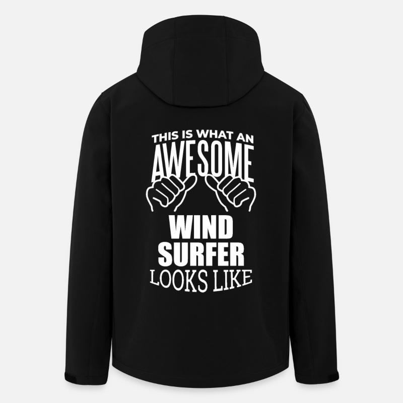 planche à voile - Veste softshell homme en polyester recyclé Stanley/Stella - noir