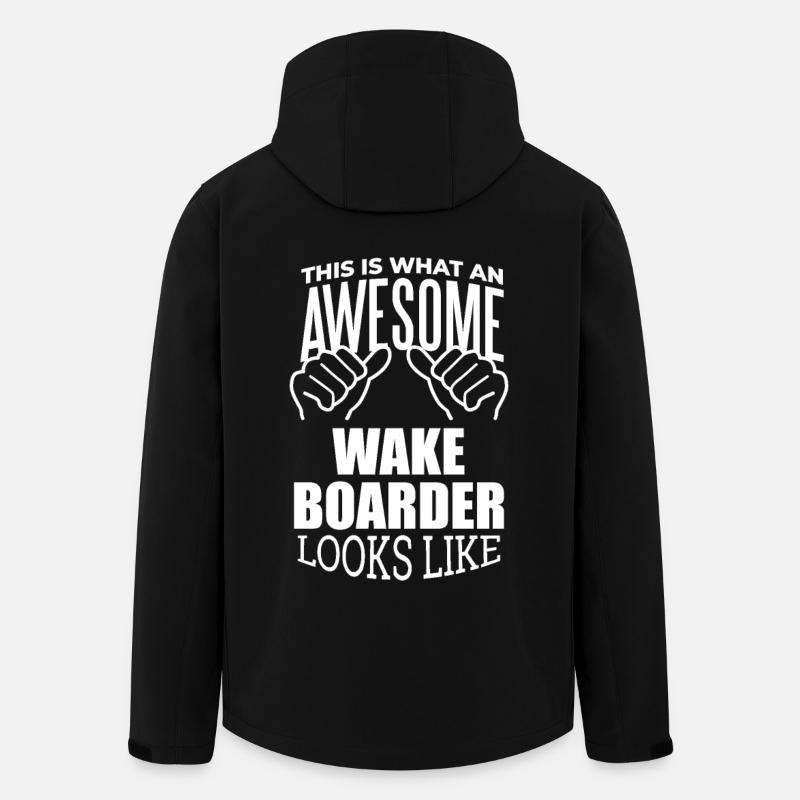 Wakeboard - Men’s Recycled Softshell Jacket by Stanley/Stella - black