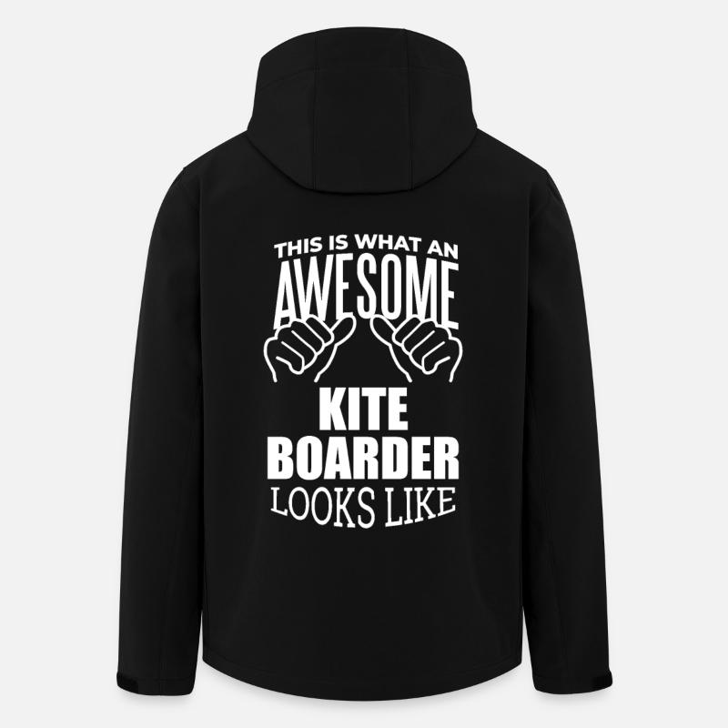 Kiteboarding - Men’s Recycled Softshell Jacket by Stanley/Stella - black