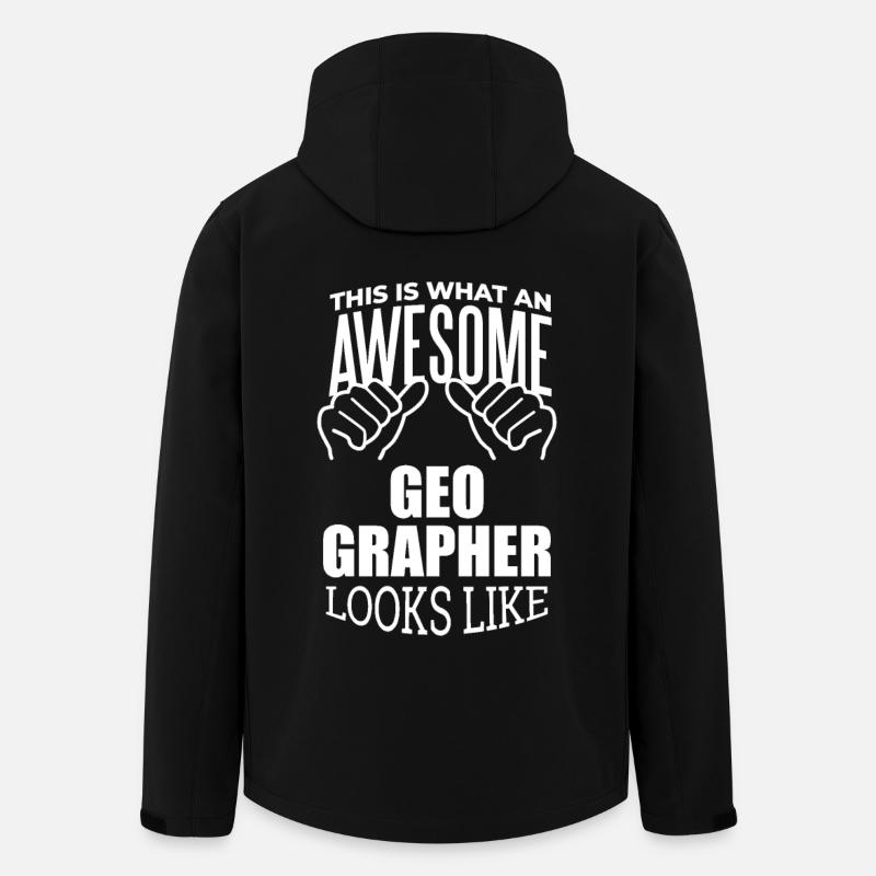 Geography - Men’s Recycled Softshell Jacket by Stanley/Stella - black