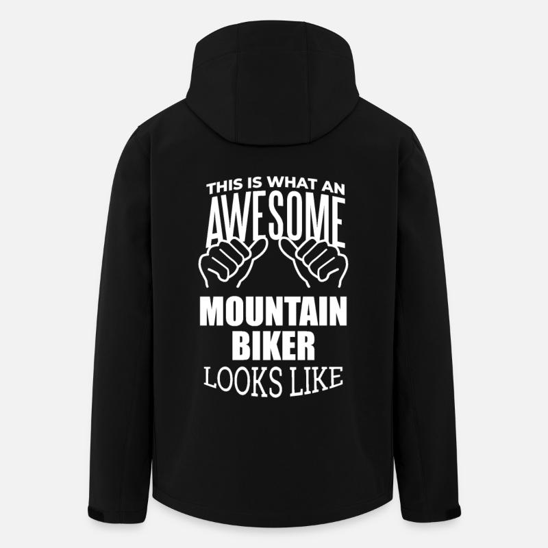 Mountain Biking - Men’s Recycled Softshell Jacket by Stanley/Stella - black