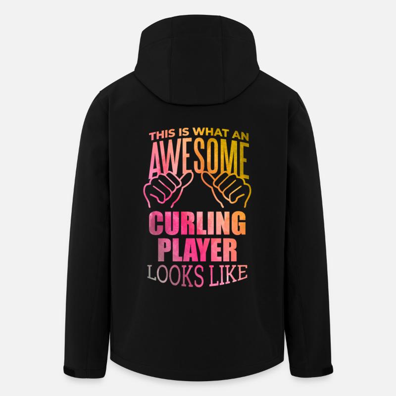 curling - Veste softshell homme en polyester recyclé Stanley/Stella - noir