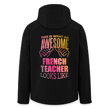 Français - Veste softshell homme en polyester recyclé Stanley/Stella - noir - Dos - AI Model Male 185 light (185cm)