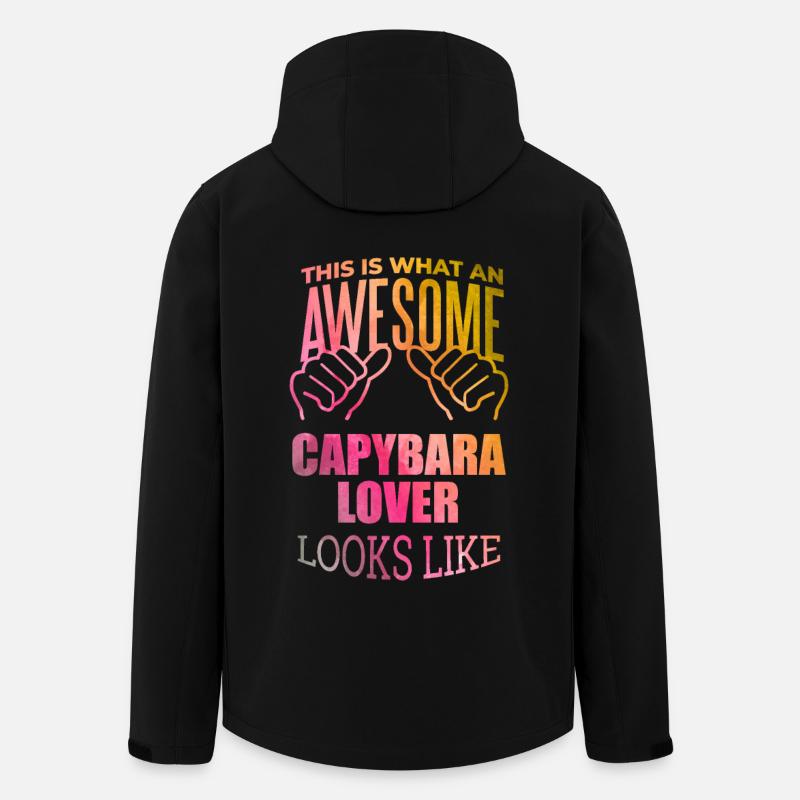 Capybara - Recycelte Männer Softshell-Jacke von Stanley/Stella - Schwarz