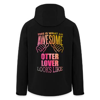 loutre - Veste softshell homme en polyester recyclé Stanley/Stella - noir - Dos - AI Model Male 185 light (185cm)