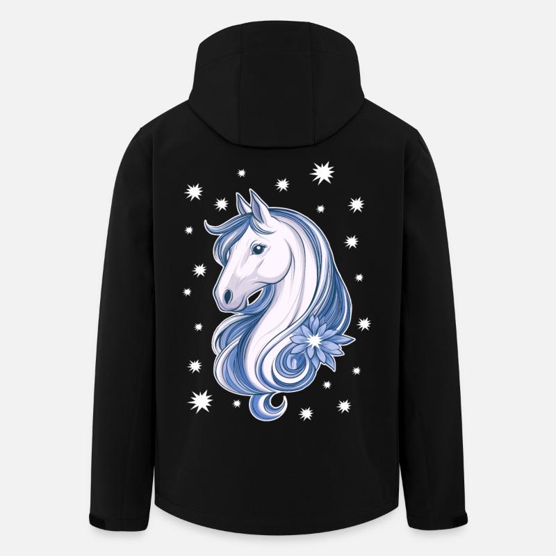 Pferd mit Sternen - Recycelte Männer Softshell-Jacke von Stanley/Stella - Schwarz