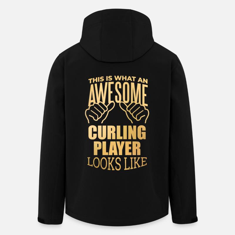 curling - Veste softshell homme en polyester recyclé Stanley/Stella - noir