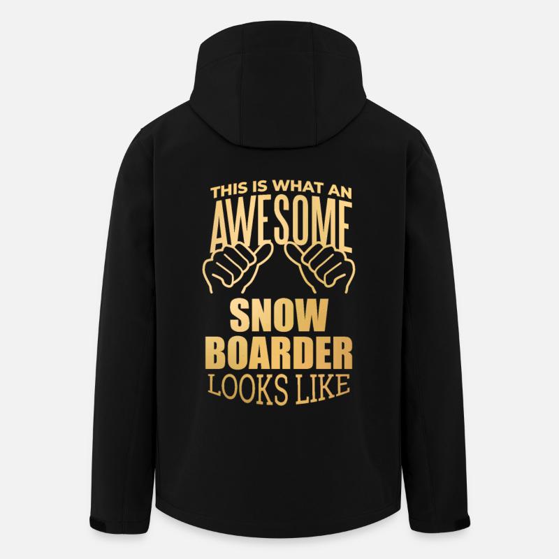 Snowboard - Men’s Recycled Softshell Jacket by Stanley/Stella - black