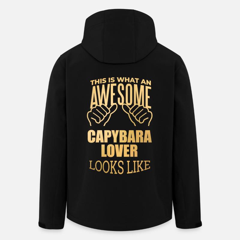 Capybara - Recycelte Männer Softshell-Jacke von Stanley/Stella - Schwarz