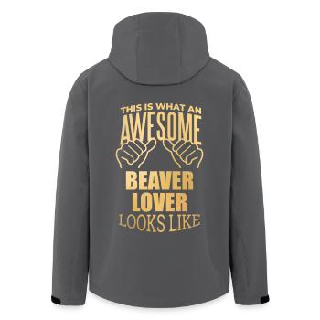 Bieber - Recycelte Männer Softshell-Jacke von Stanley/Stella - Anthrazit - Hinten - AI Model Male 185 light (185cm)