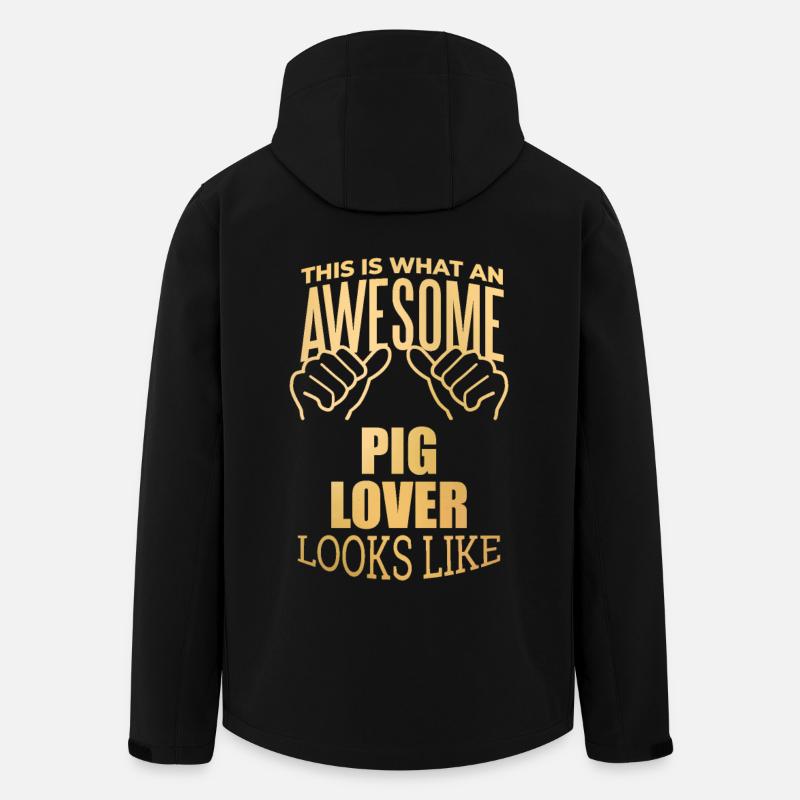 Cochon - Veste softshell homme en polyester recyclé Stanley/Stella - noir