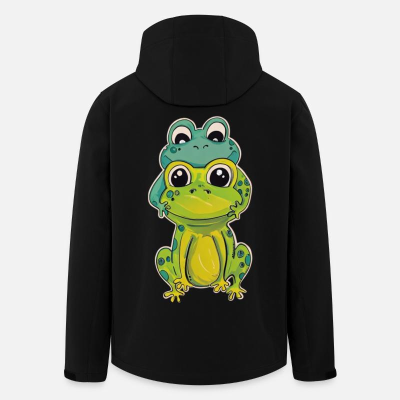Two frog friends - Men’s Recycled Softshell Jacket by Stanley/Stella - black