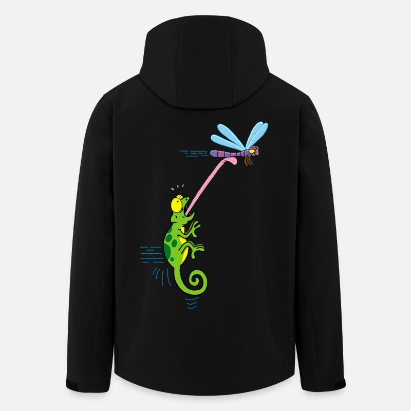 Die Libelle und das Chamäleon - Recycelte Männer Softshell-Jacke von Stanley/Stella - Schwarz