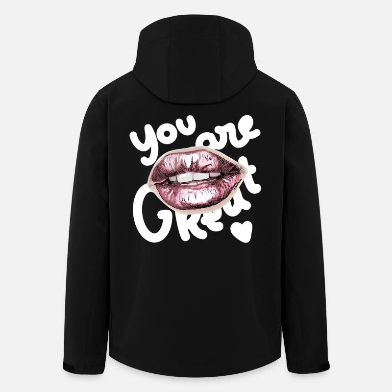 You Are Great - Men’s Recycled Softshell Jacket by Stanley/Stella - black