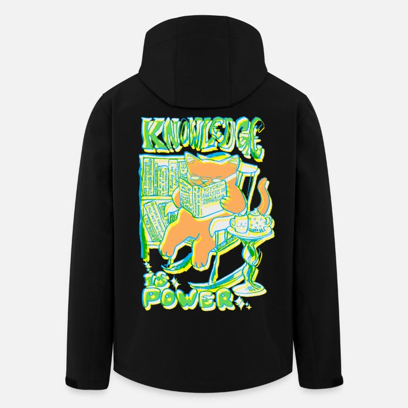 KNOWLEDGE IS POWER - Men’s Recycled Softshell Jacket by Stanley/Stella - black