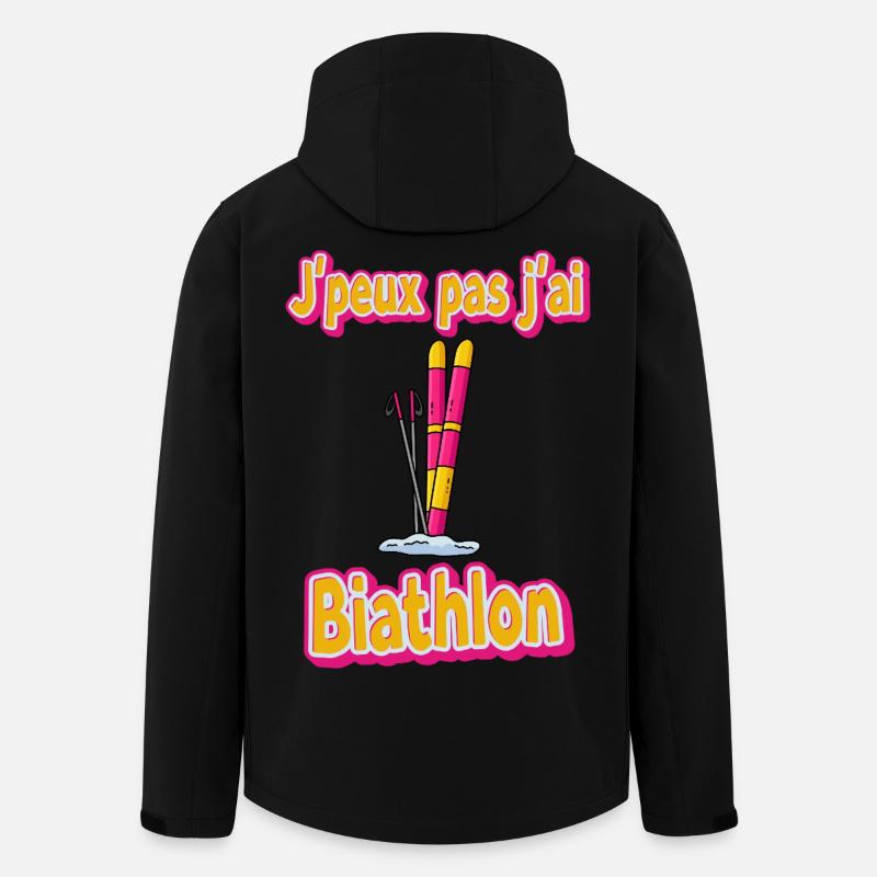 Humorous Biathlon Athlete Statement - Men’s Recycled Softshell Jacket by Stanley/Stella - black