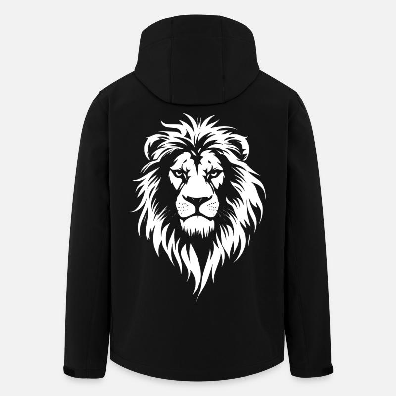 Löwe Gesicht Löwenkopf - Recycelte Männer Softshell-Jacke von Stanley/Stella - Schwarz