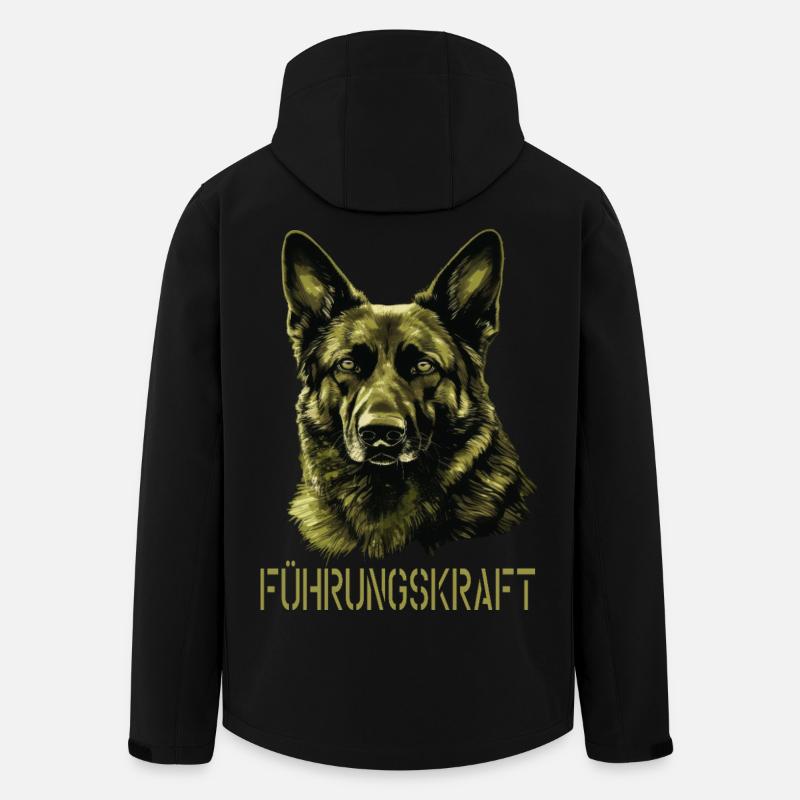 Schäferhund Führungskraft German Shepherd - Recycelte Männer Softshell-Jacke von Stanley/Stella - Schwarz