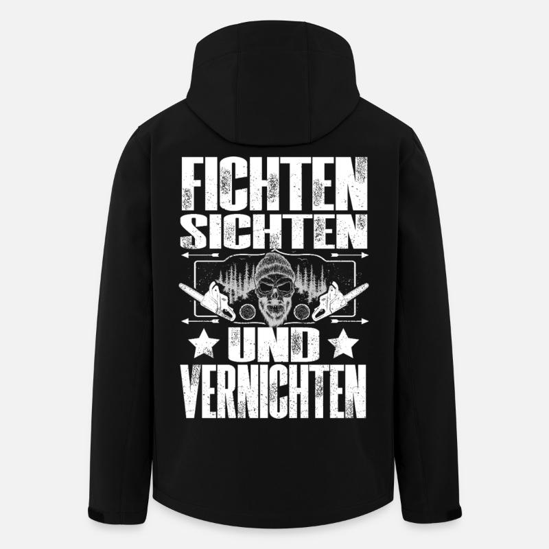 Holzfäller - Recycelte Männer Softshell-Jacke von Stanley/Stella - Schwarz