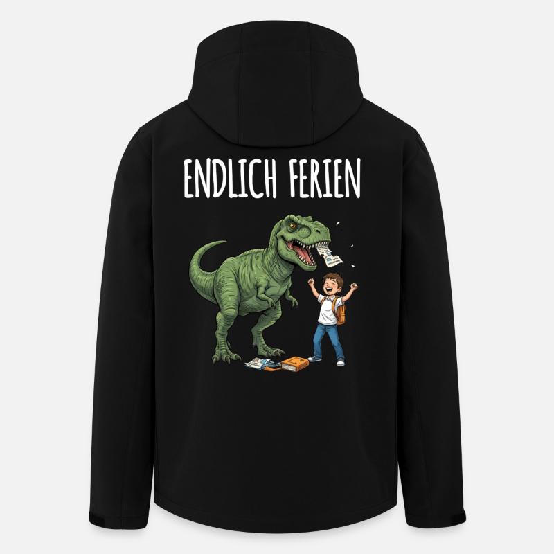 Endlich Ferien Dino Spaß - Recycelte Männer Softshell-Jacke von Stanley/Stella - Schwarz