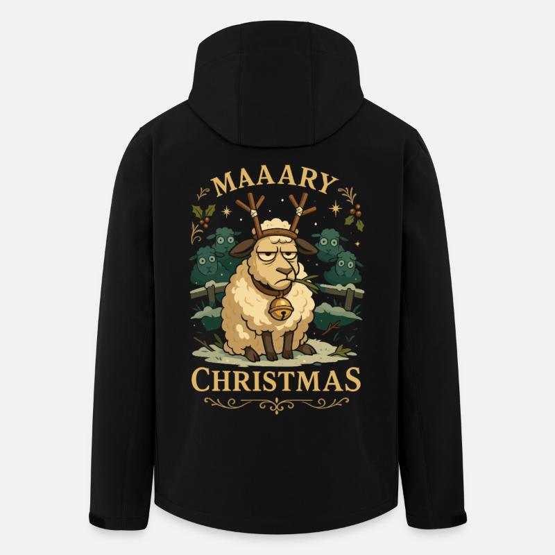 Maaary Christmas Sheep - Men’s Recycled Softshell Jacket by Stanley/Stella - black