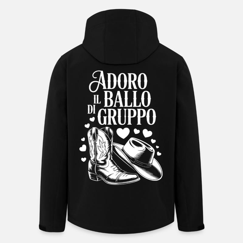 J’adore danser en groupe - Veste softshell homme en polyester recyclé Stanley/Stella - noir