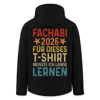 Fachabi 2026 Abschluss T-Shirt  - Recycelte Männer Softshell-Jacke von Stanley/Stella - Schwarz - Hinten - AI Model Male 185 light (185cm)