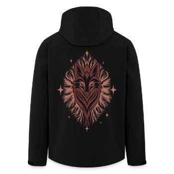 Krafttier Fuchs - spirituelles Waldtier Design - Veste softshell homme en polyester recyclé Stanley/Stella - noir - Dos - AI Model Male 185 light (185cm)
