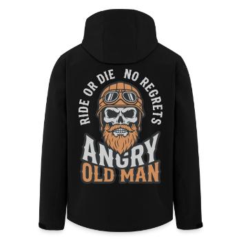 Angry Old Man - Recycelte Männer Softshell-Jacke von Stanley/Stella - Schwarz - Hinten - AI Model Male 185 light (185cm)