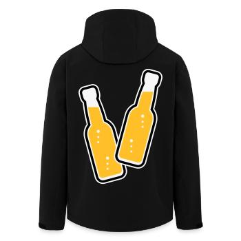 2 Flaschen Stoßen An (Limonade Softdrink / POS 3C) - Recycelte Männer Softshell-Jacke von Stanley/Stella - Schwarz - Hinten - AI Model Male 185 light (185cm)
