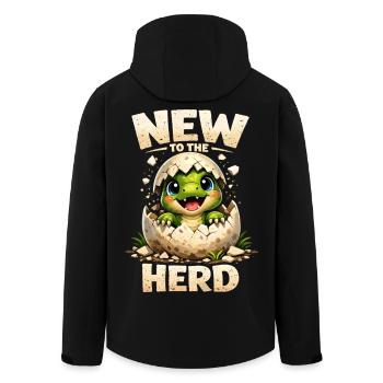 Petit dinosaure mignon – Nouveau dans le troupeau - Veste softshell homme en polyester recyclé Stanley/Stella - noir - Dos - AI Model Male 185 light (185cm)