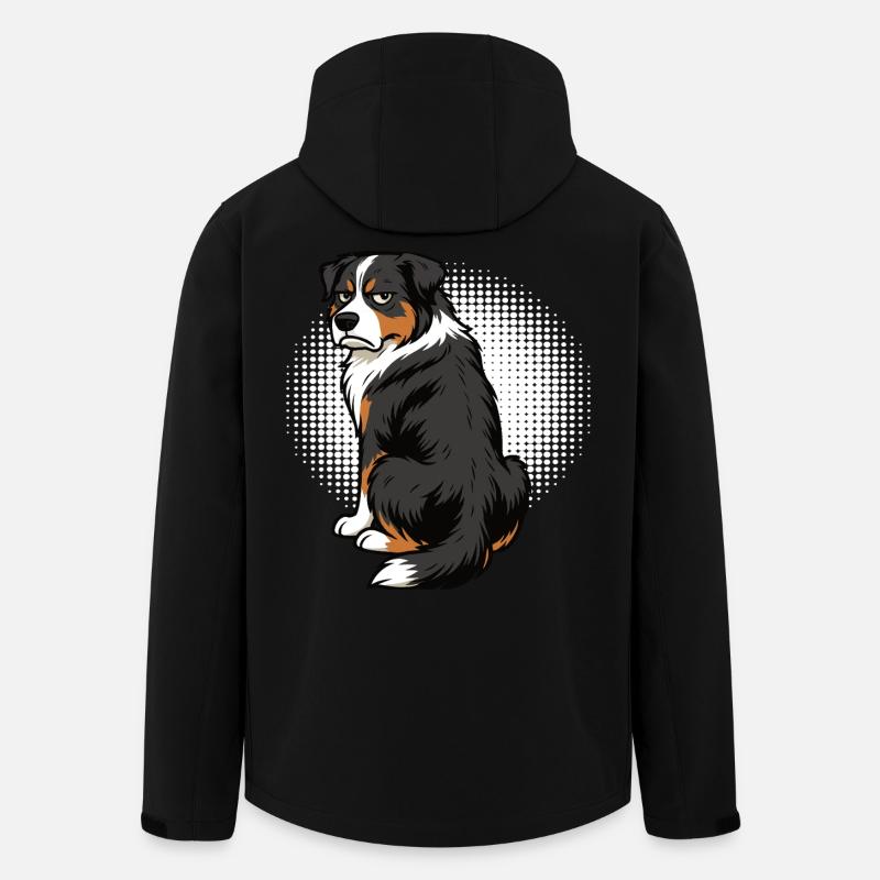 Berger australien Aussie Aussie Propriétaires Aussies - Veste softshell homme en polyester recyclé Stanley/Stella - noir