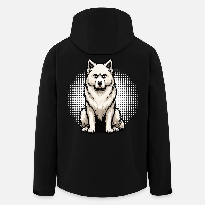 Weißer Schäferhund Schäferhund Schäferhunde - Recycelte Männer Softshell-Jacke von Stanley/Stella - Schwarz