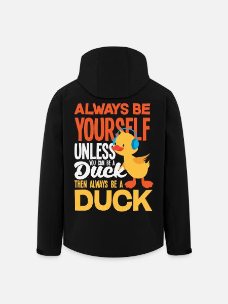 Funny Ducks Motif Ducks Lover Sayings - Men’s Recycled Softshell Jacket by Stanley/Stella - black