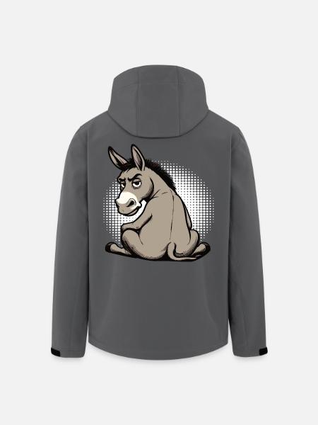 Esel Eselchen Eselhalter Muli Langohresel Muli - Recycelte Männer Softshell-Jacke von Stanley/Stella - Schwarz