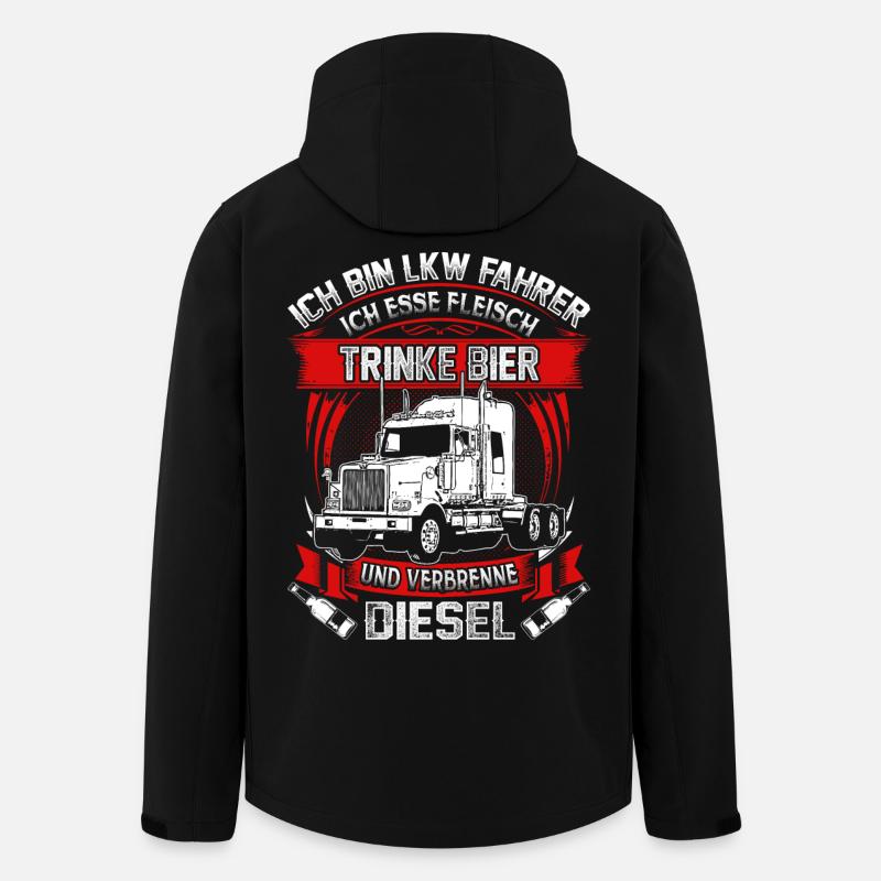 Ich bin LKW Fahrer - Recycelte Männer Softshell-Jacke von Stanley/Stella - Schwarz