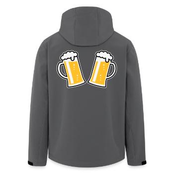 2 Maßkrüge Prosten (Bier / Bierseidel / 3C) - Recycelte Männer Softshell-Jacke von Stanley/Stella - Anthrazit - Hinten - AI Model Male 185 light (185cm)