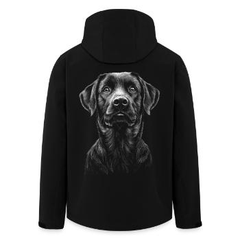 Labrador Portrait Labbi Labrador Retriever Hunde - Recycelte Männer Softshell-Jacke von Stanley/Stella - Schwarz - Hinten - AI Model Male 185 light (185cm)