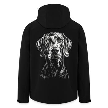 Weimaraner Portrait Jagdhund Jagdhunde Hunde - Recycelte Männer Softshell-Jacke von Stanley/Stella - Schwarz - Hinten - AI Model Male 185 light (185cm)