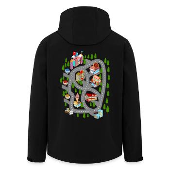 Car Play Mat Cadeau de la journée papa - Veste softshell homme en polyester recyclé Stanley/Stella - noir - Dos - AI Model Male 185 light (185cm)