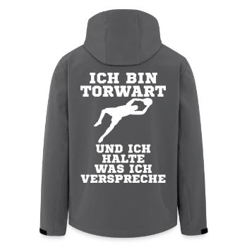 Torwart Fußball - Recycelte Männer Softshell-Jacke von Stanley/Stella - Schwarz - Hinten - AI Model Male 185 light (185cm)